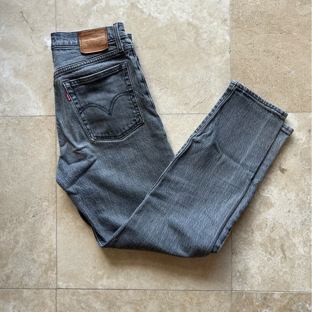 Levi's Women's Wedgie Straight Leg Jeans — Washed Black/Gray
